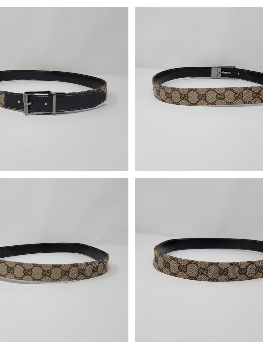 GUCCI GG Supreme Canvas Leather Belt Size 80cm.32inch - Picture 5 of 5